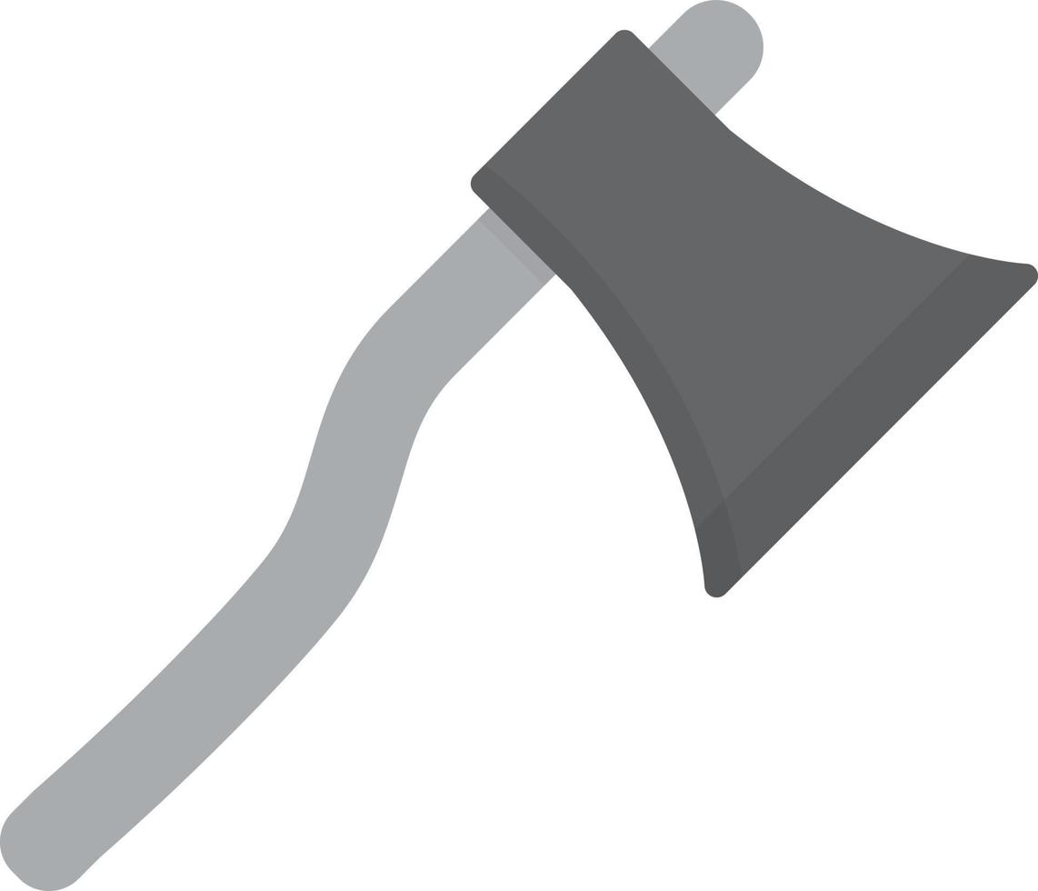 Axe Flat Greyscale vector