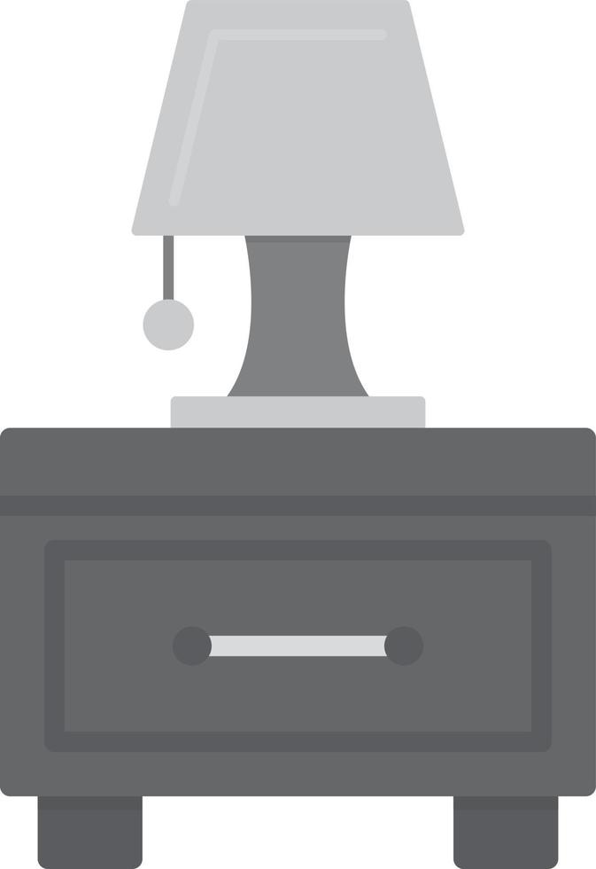 Nightstand Flat Greyscale vector