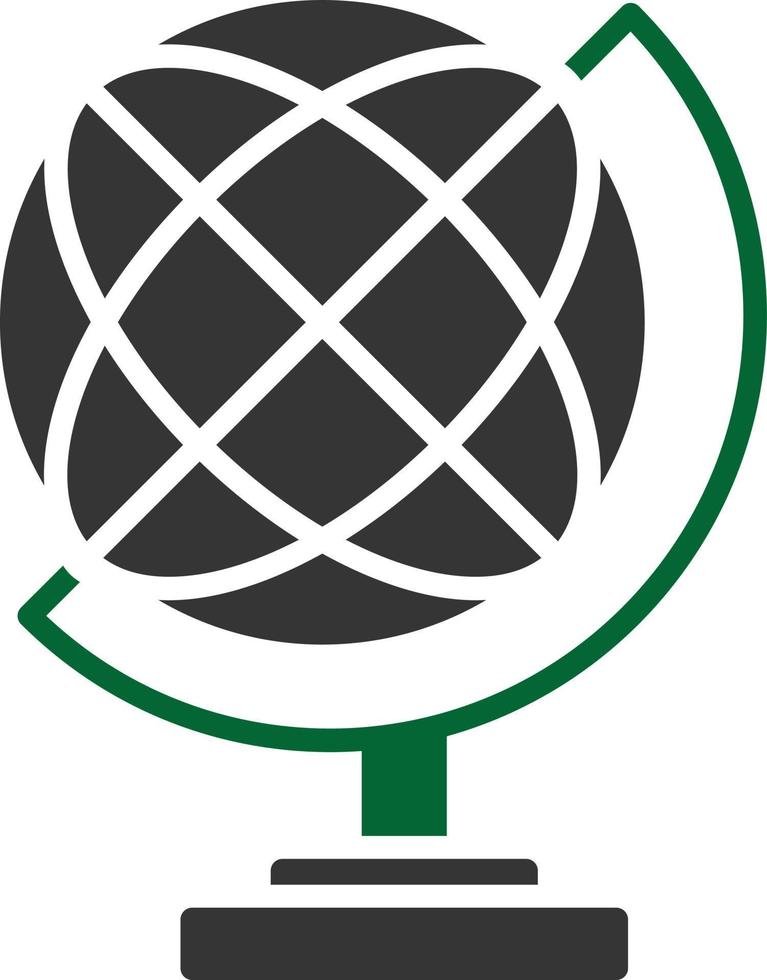 Globe Glyph Two Color vector