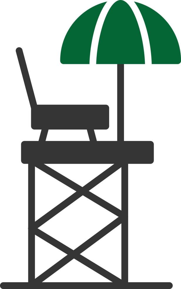 Lifeguard Chair Glyph Two Color vector