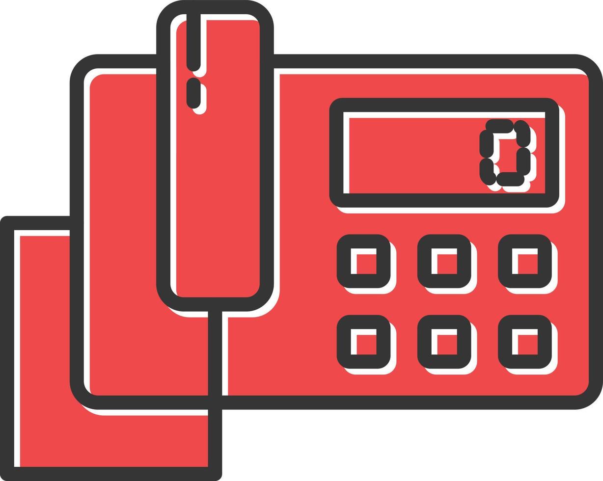 Telephone Filled Retro vector