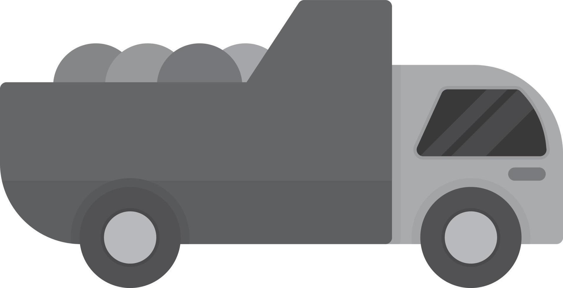 Truck Flat Greyscale vector