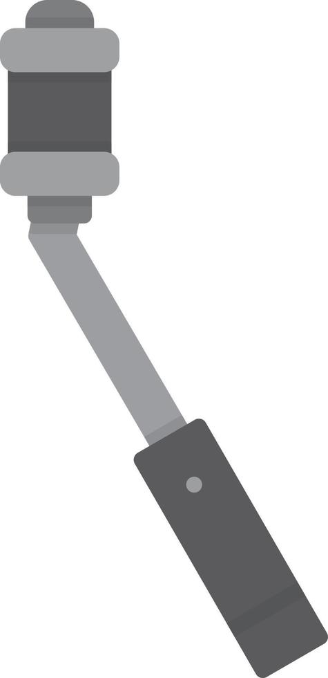 selfie stick plano en escala de grises vector