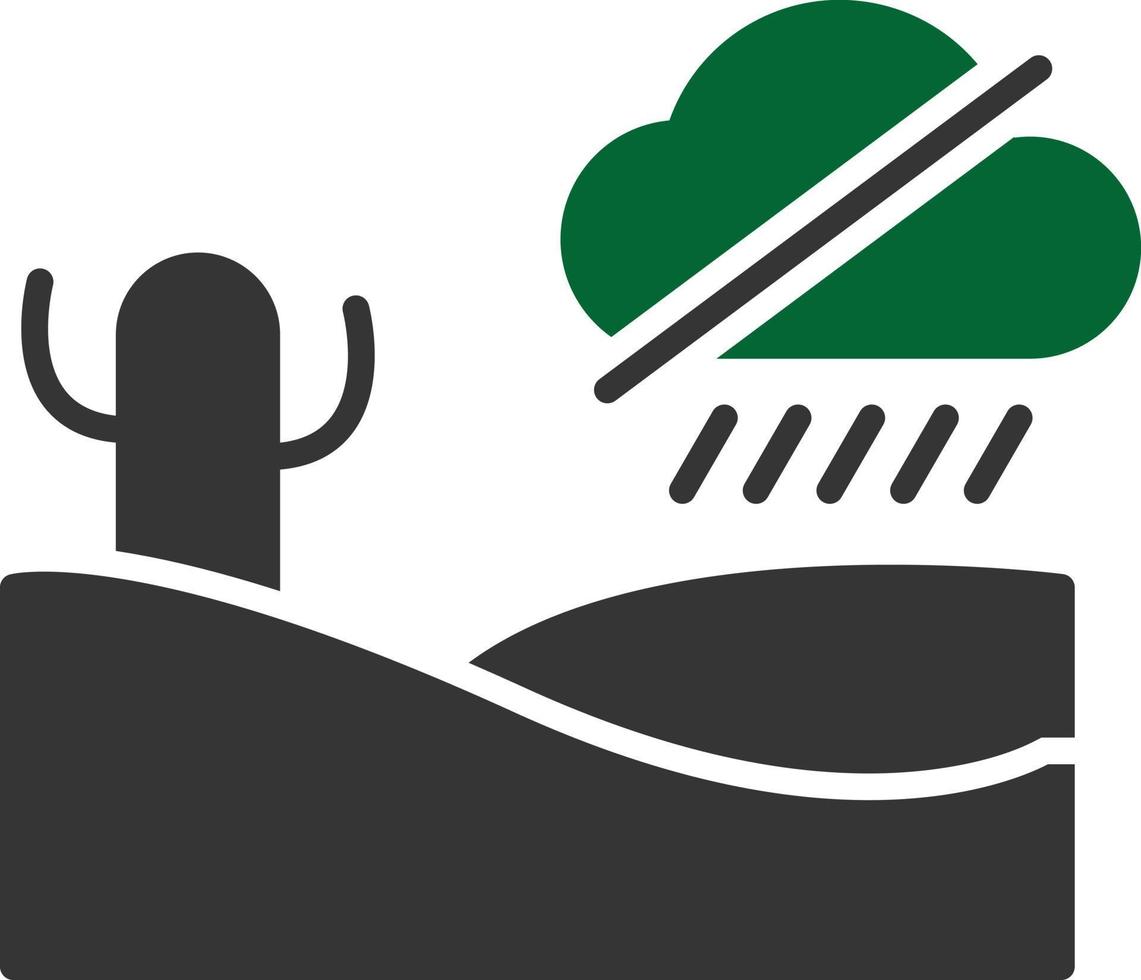 No Rain Glyph Two Color vector