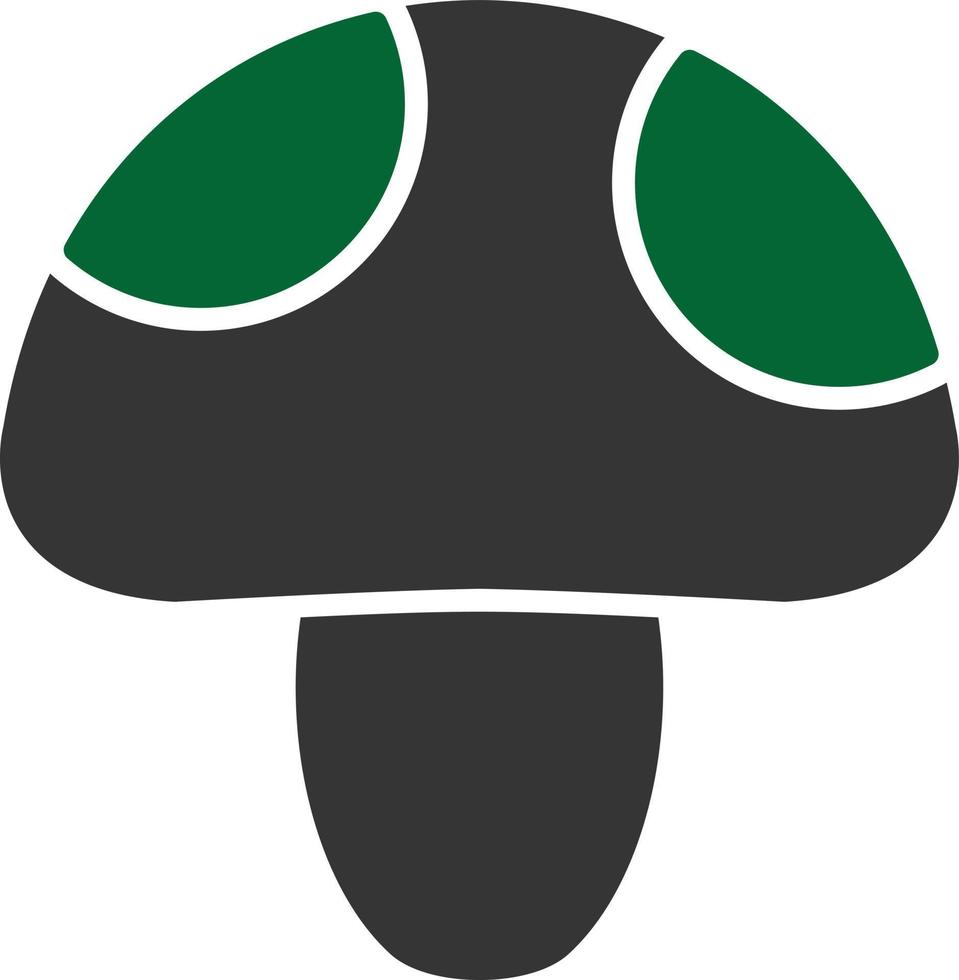 Mushroom Glyph Two Color vector