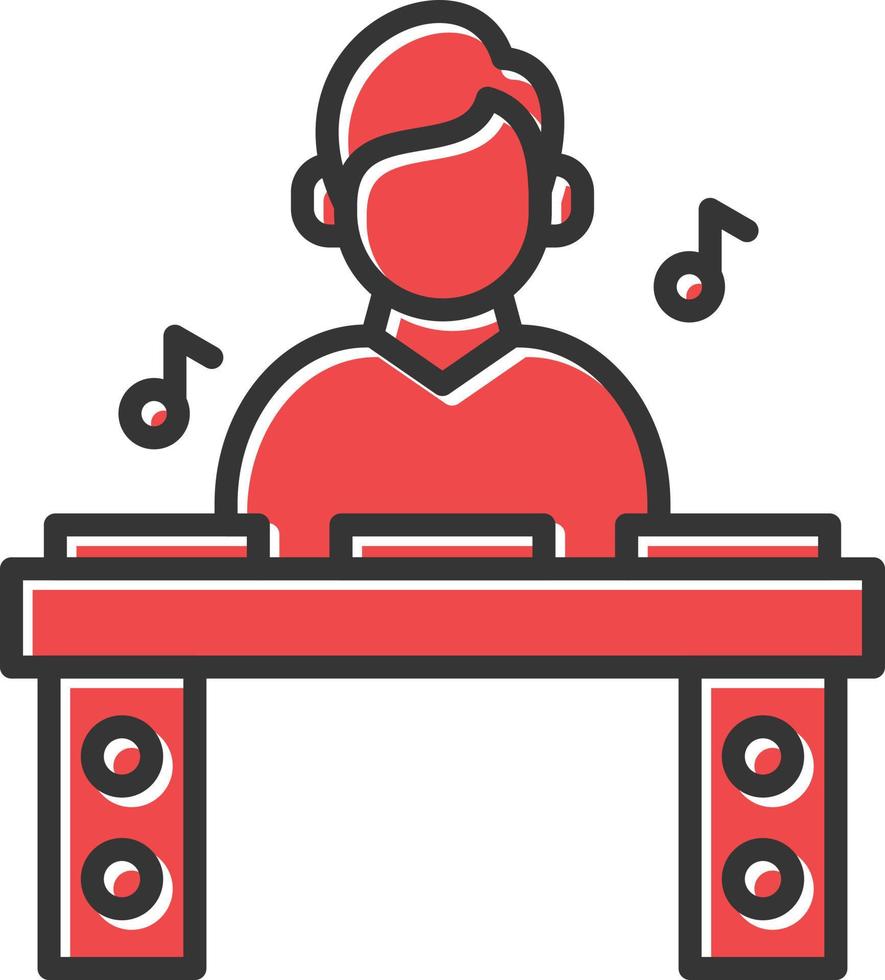 DJ Filled Retro vector