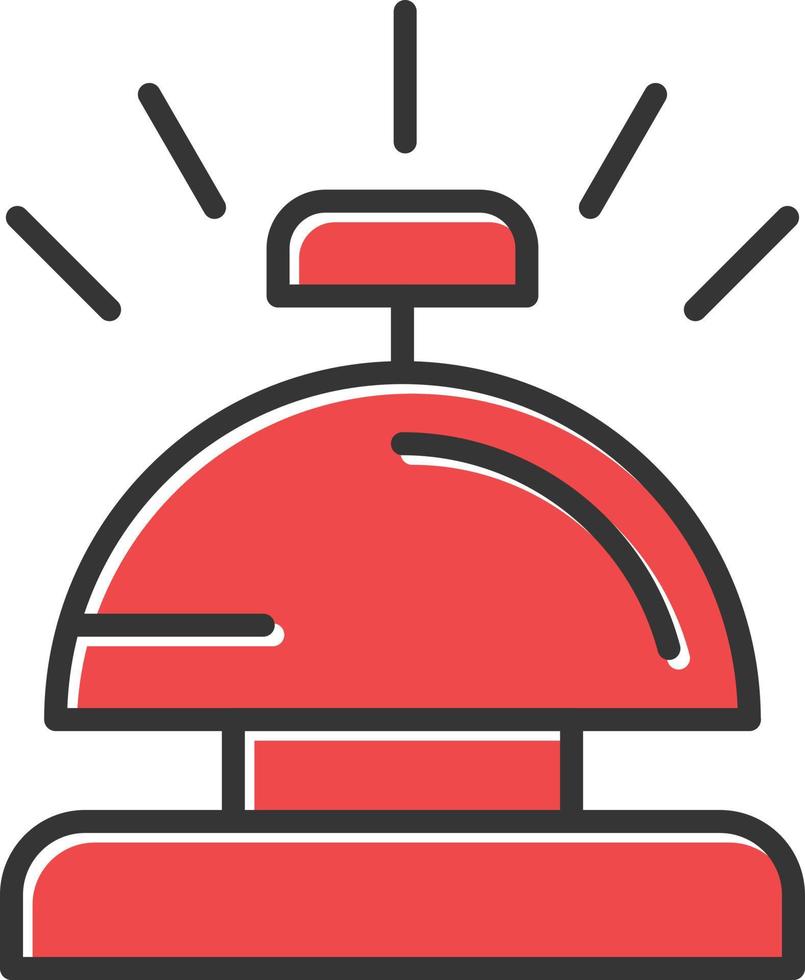 Reception Bell Filled Icon vector