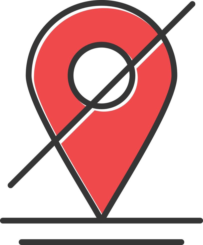 No Gps Filled Retro vector