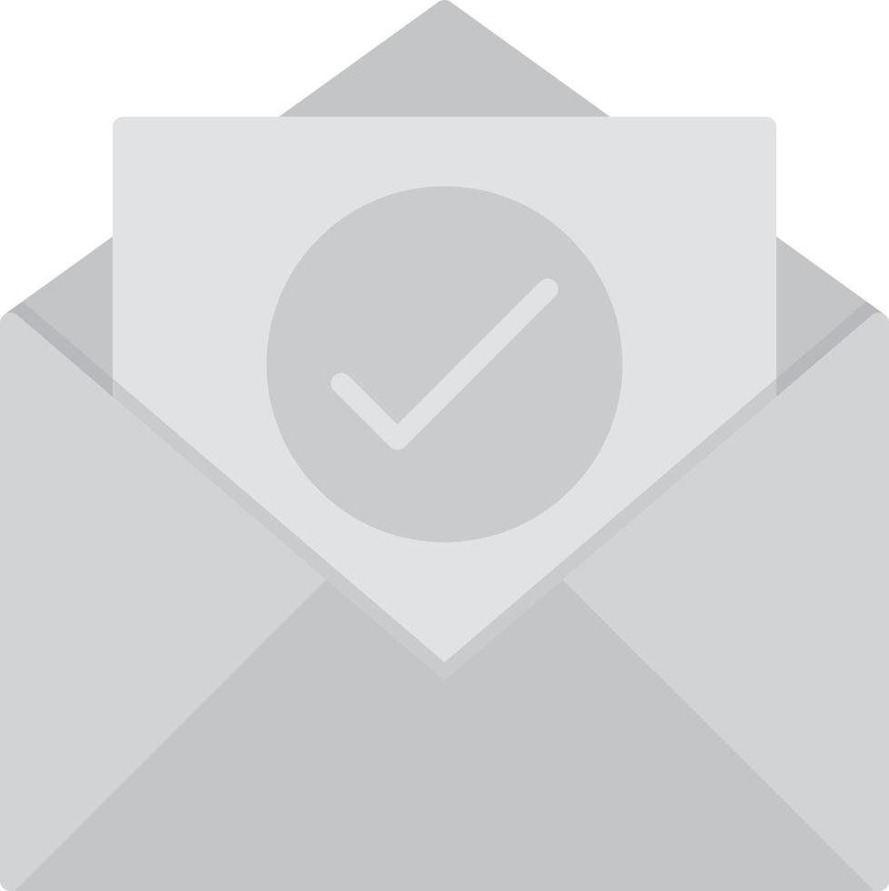 Letter Flat Greyscale vector