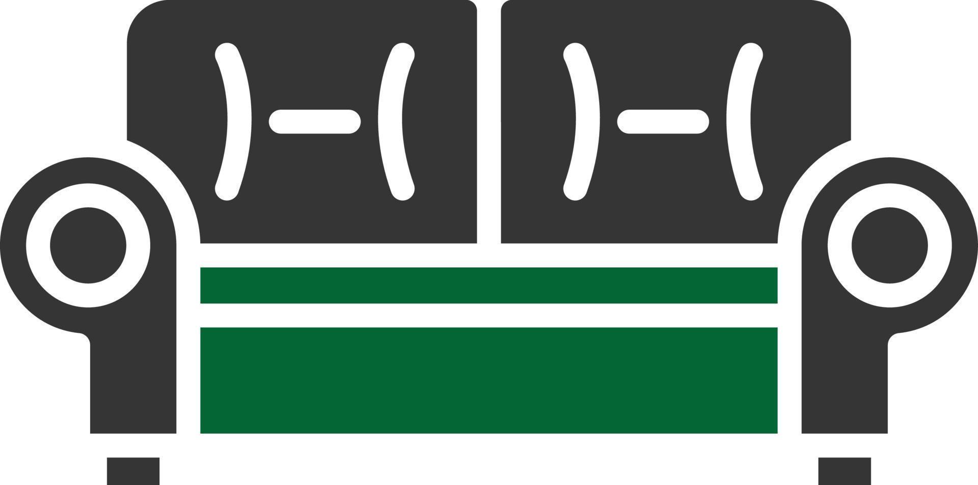 Sofa Glyph Two Color vector