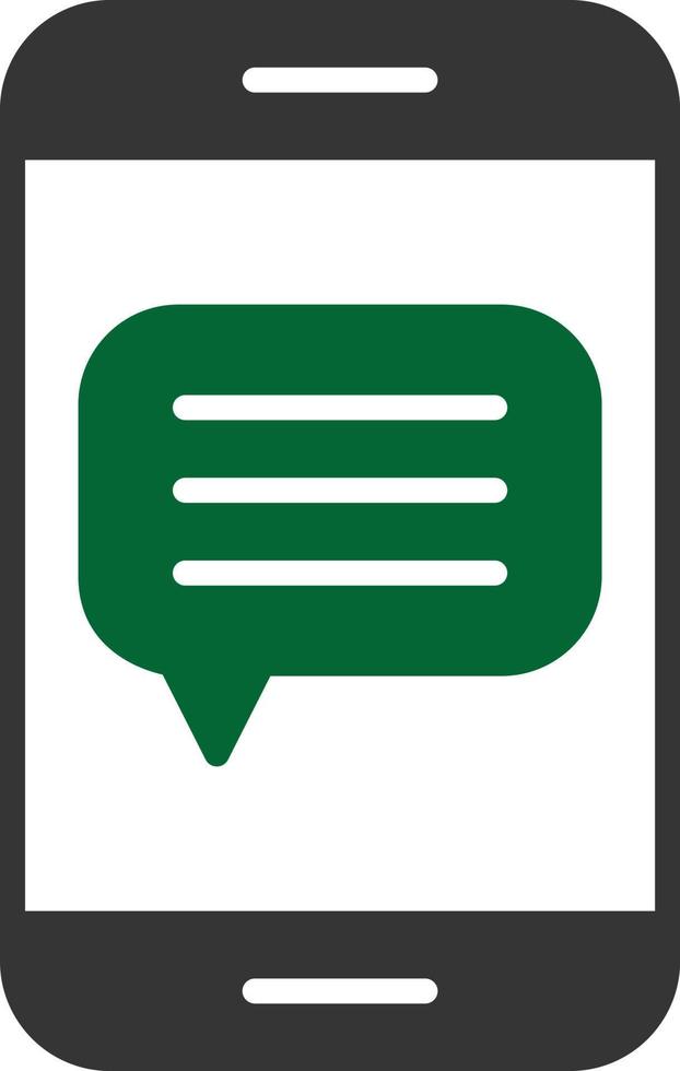 Message Glyph Two Color vector