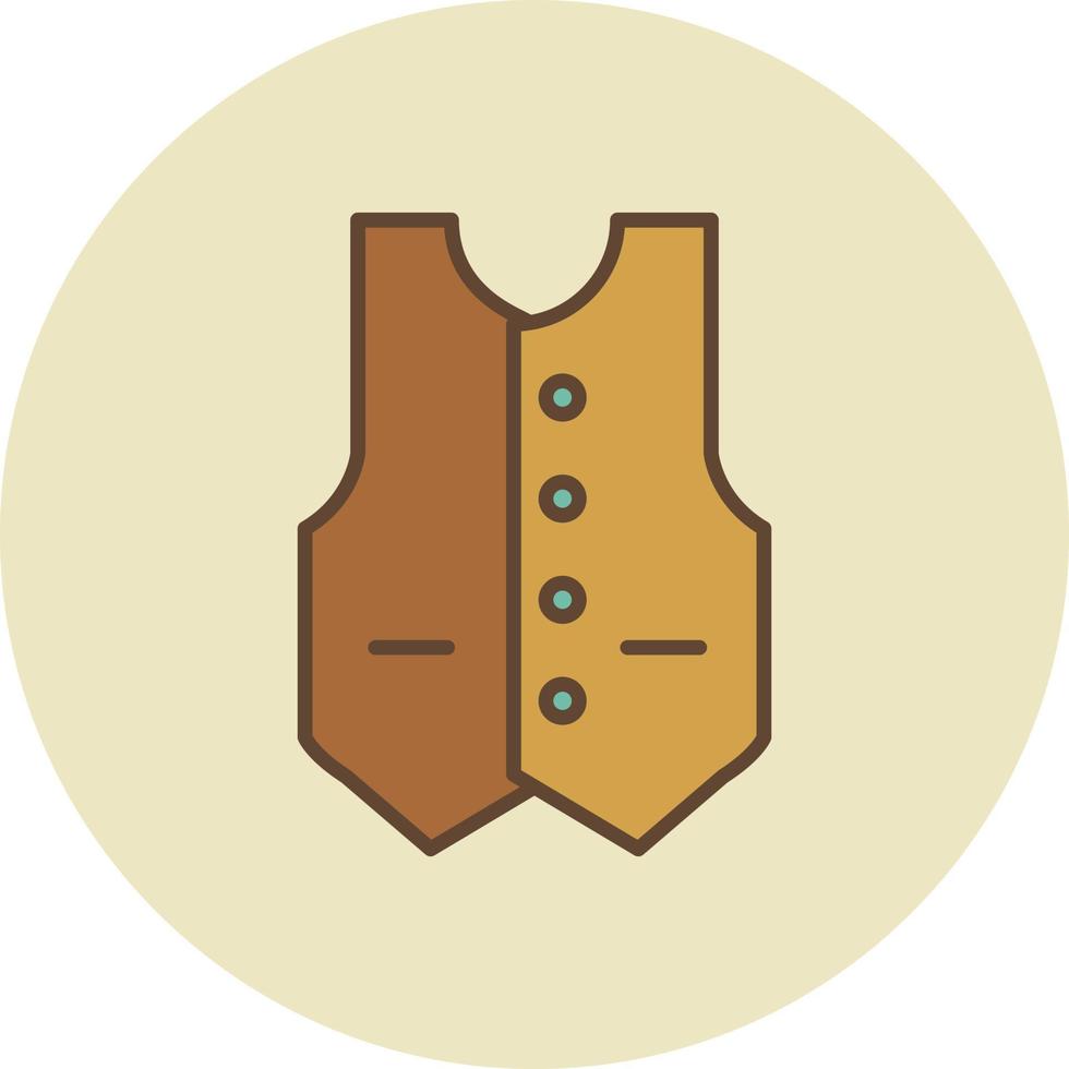 Vest Filled Retro vector