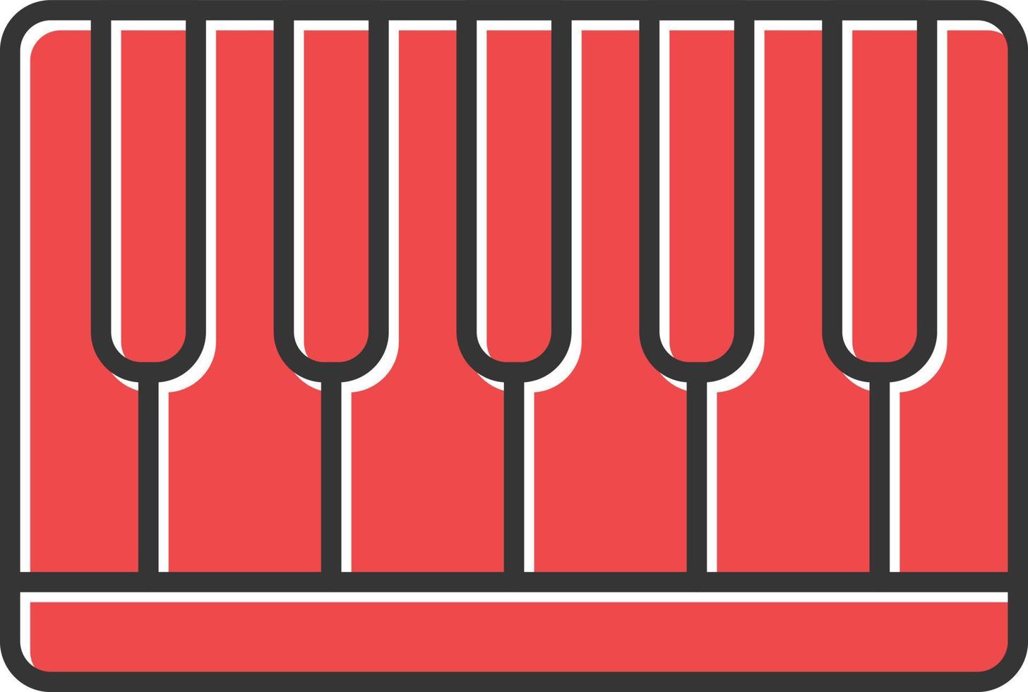 Piano Filled Retro vector