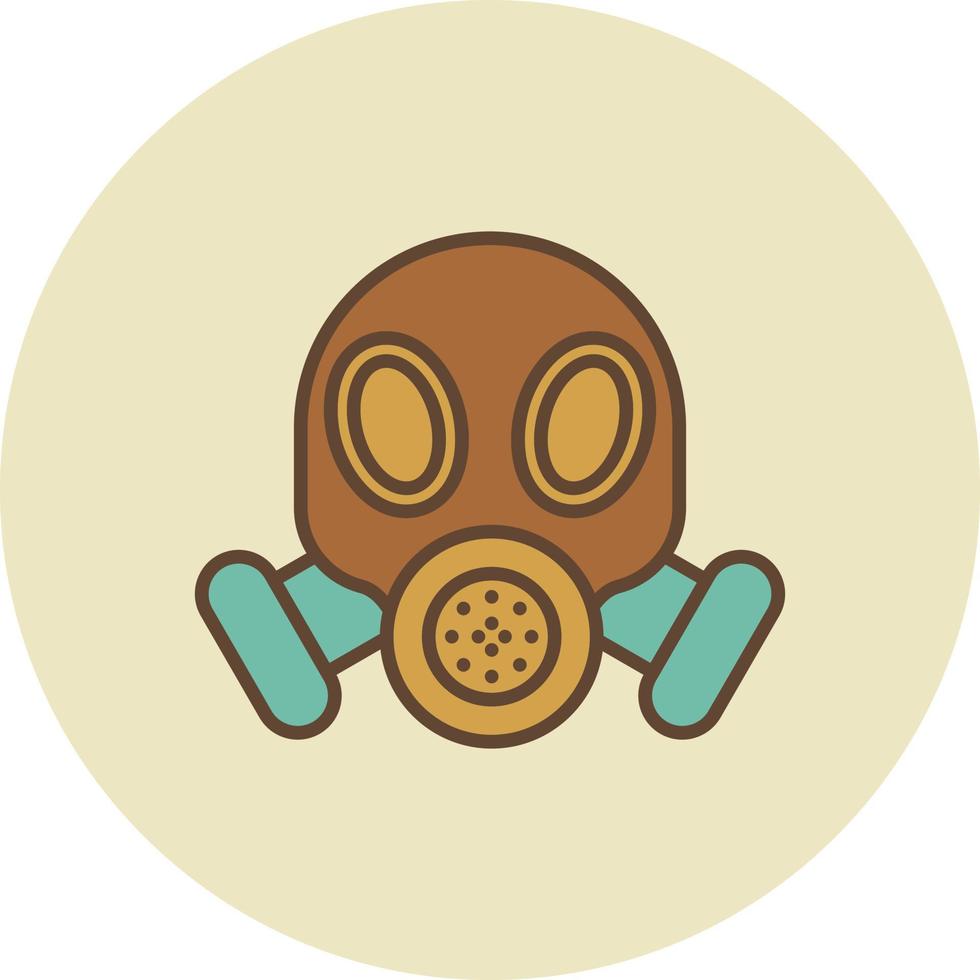 Gas Mask Filled Retro vector