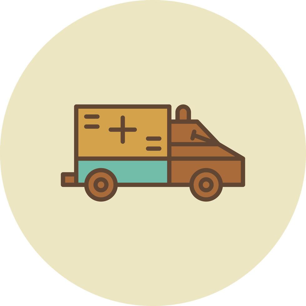 Ambulance Filled Retro vector