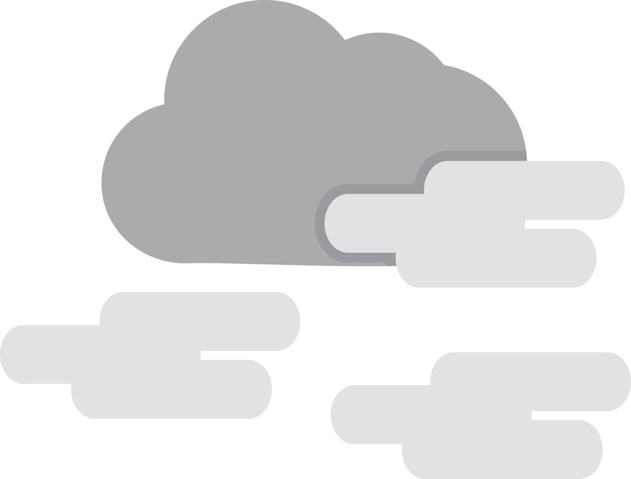 Fog Flat Greyscale vector