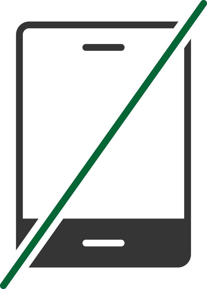 No Phone Glyph Two Color vector