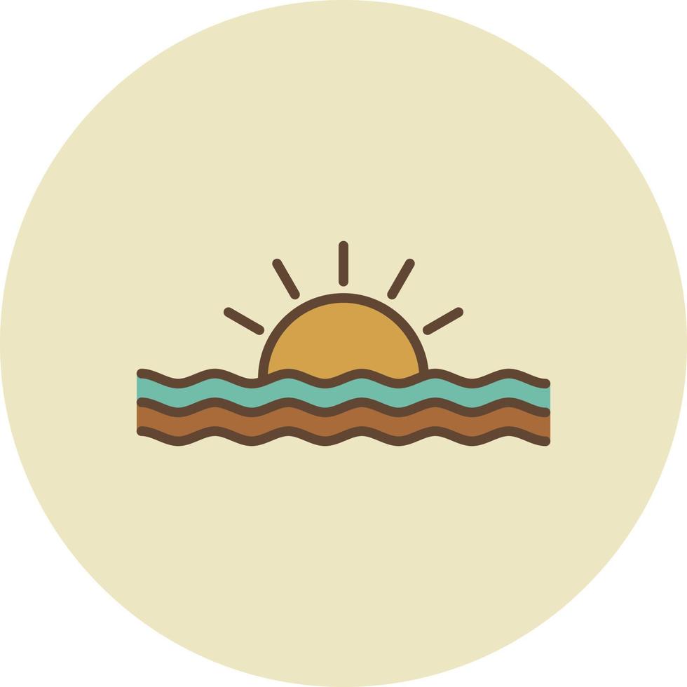 Sunset Filled Retro vector