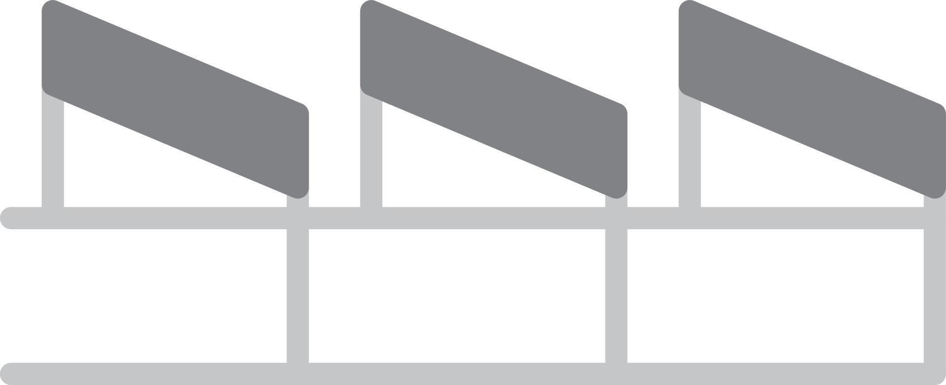 Hurdles Race Flat Greyscale vector