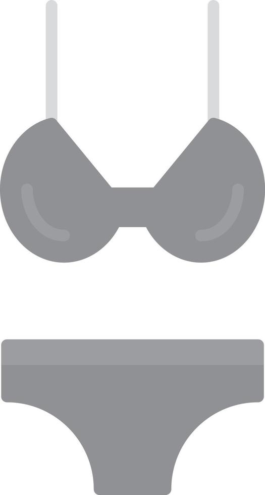 Bikini Flat Greyscale vector