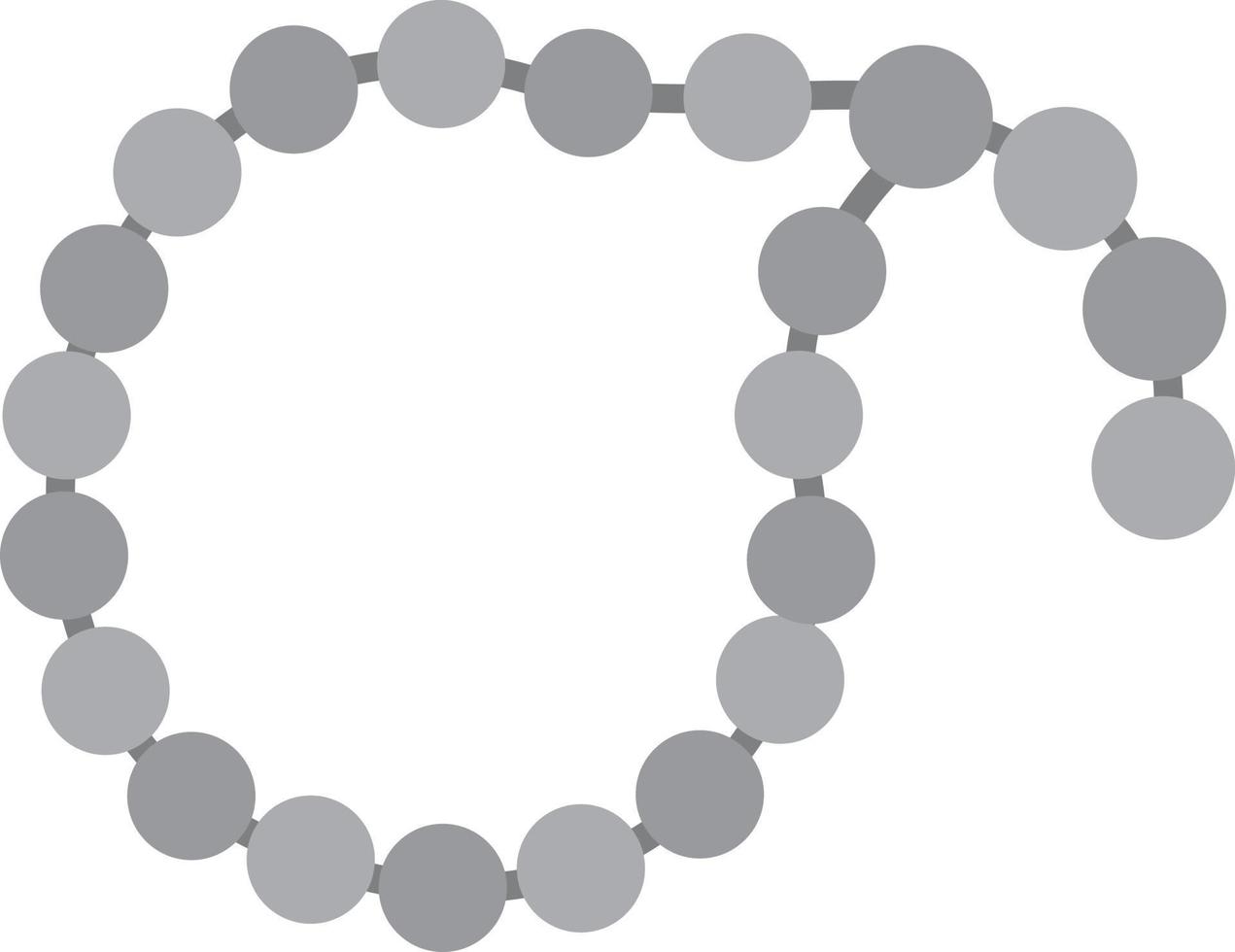Tasbih Flat Greyscale vector