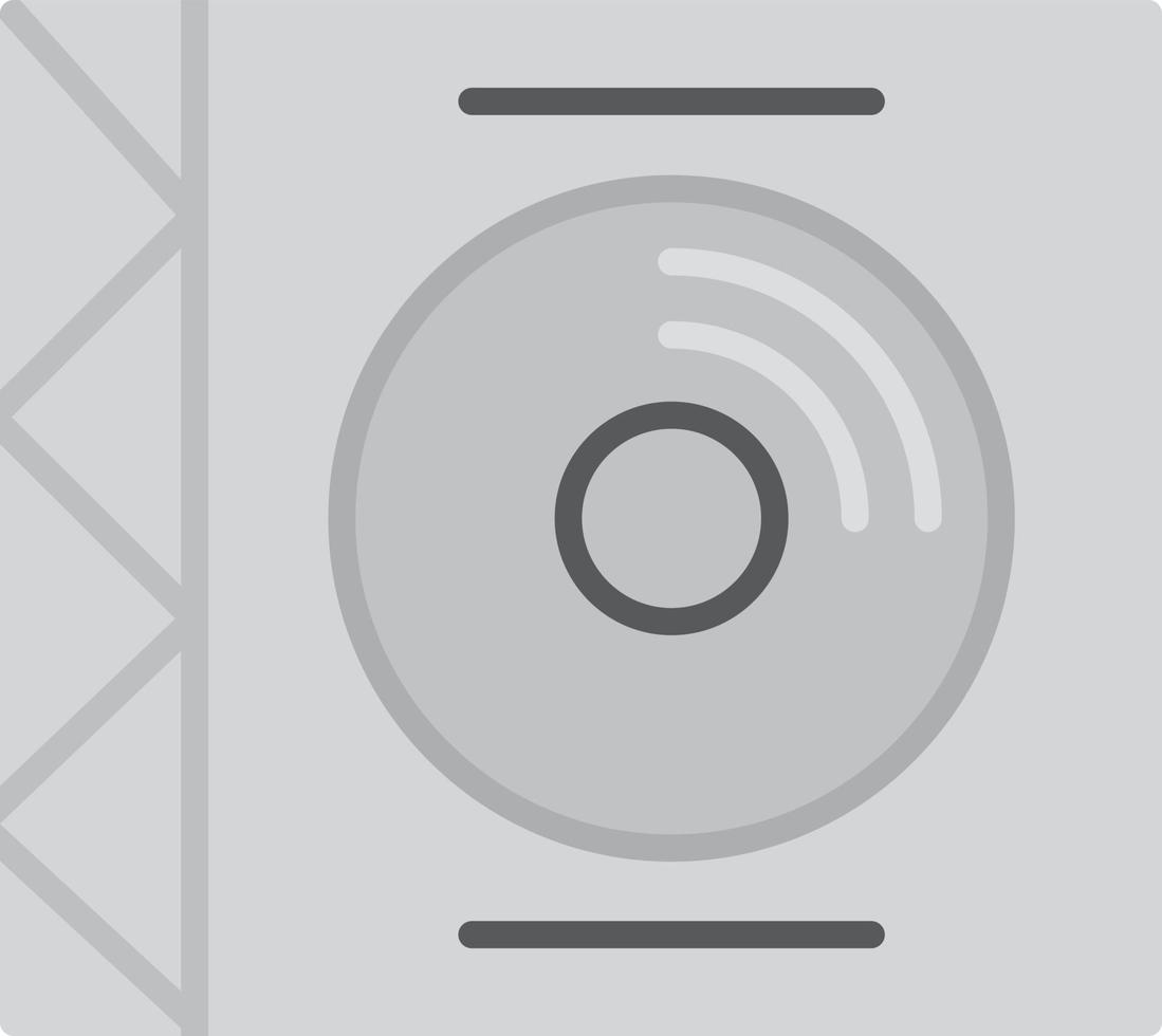 Compact Disc Flat Greyscale vector