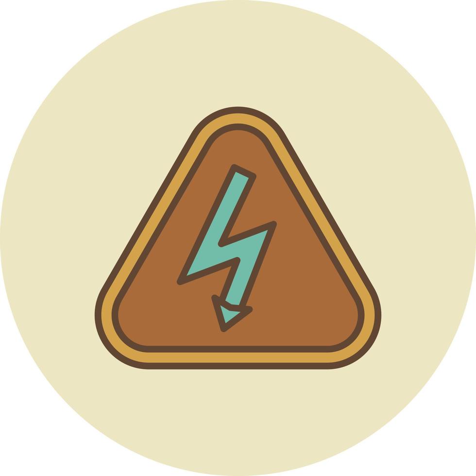 Electrical Hazard Filled Retro vector