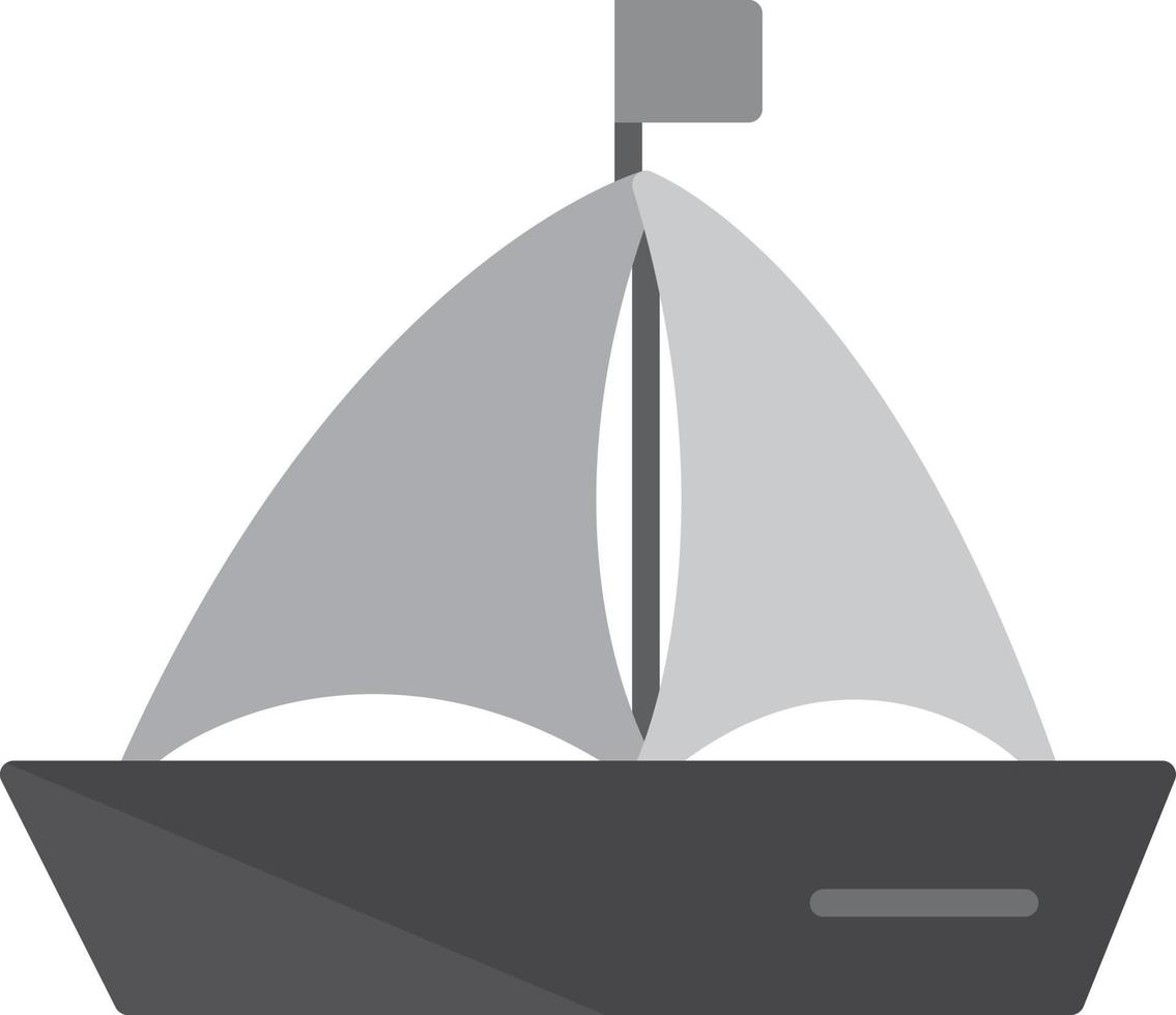 Boat Flat Greyscale vector