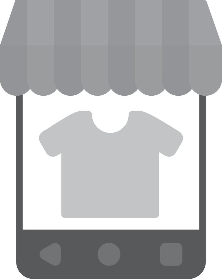 Online Shopping Flat Greyscale vector