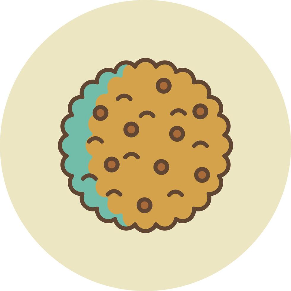 retro relleno de galleta vector