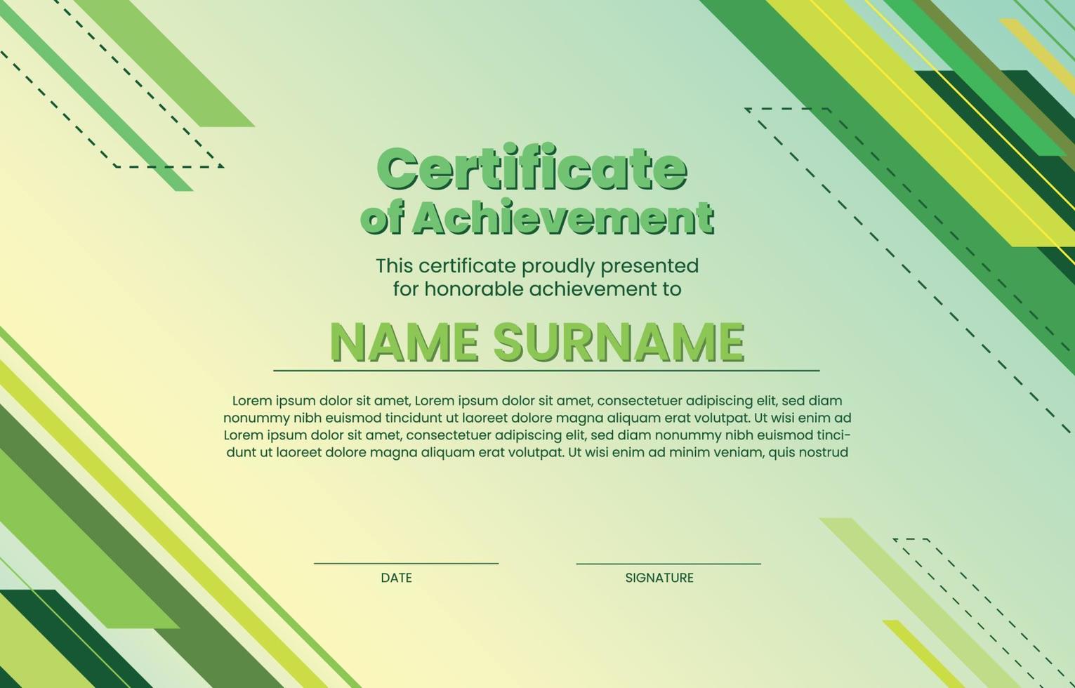 Certificate of Achievement Template vector