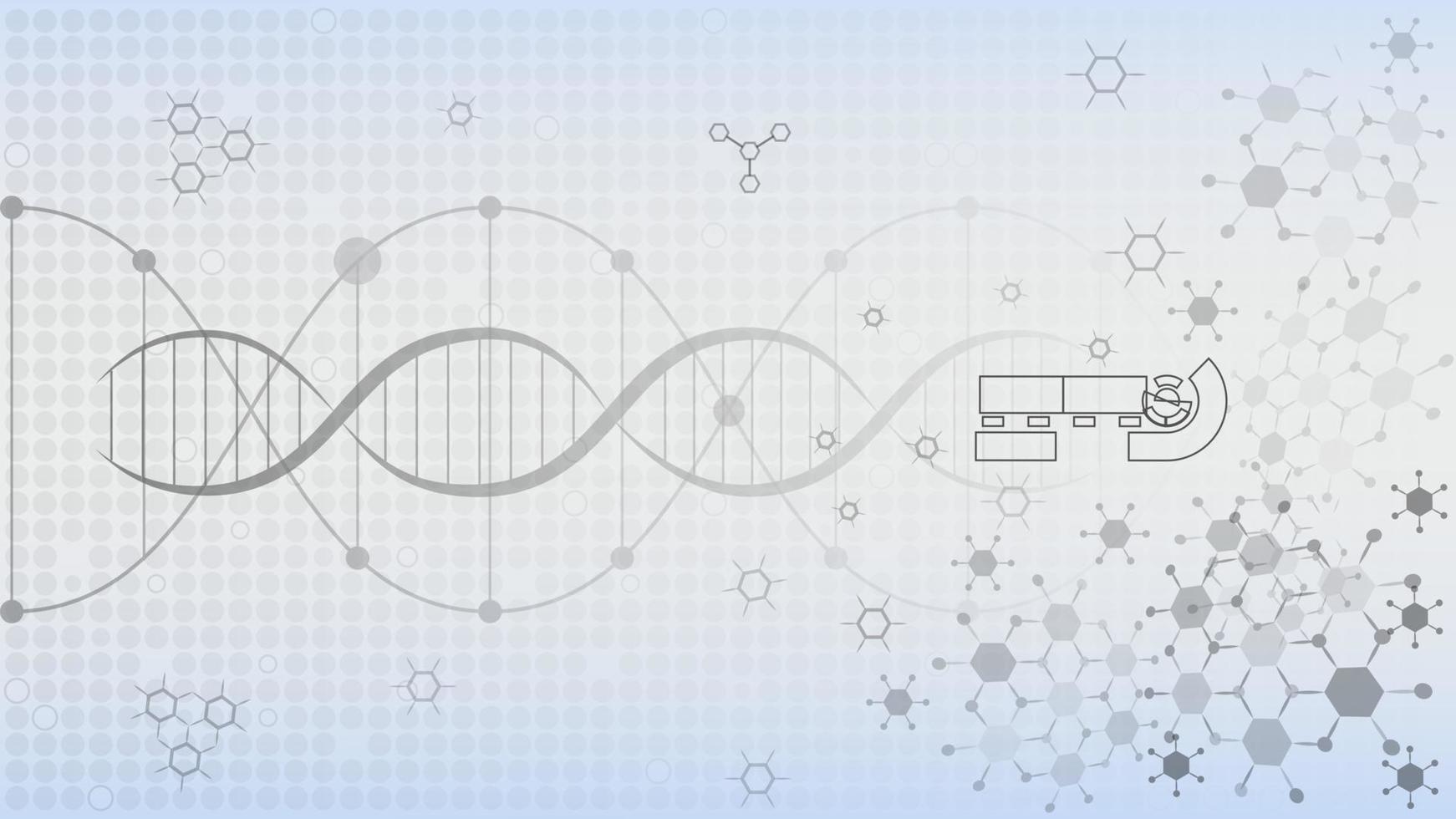 moléculas de adn para interfaz hi-tec tecnología digital abstracta blanca, ilustración vectorial vector