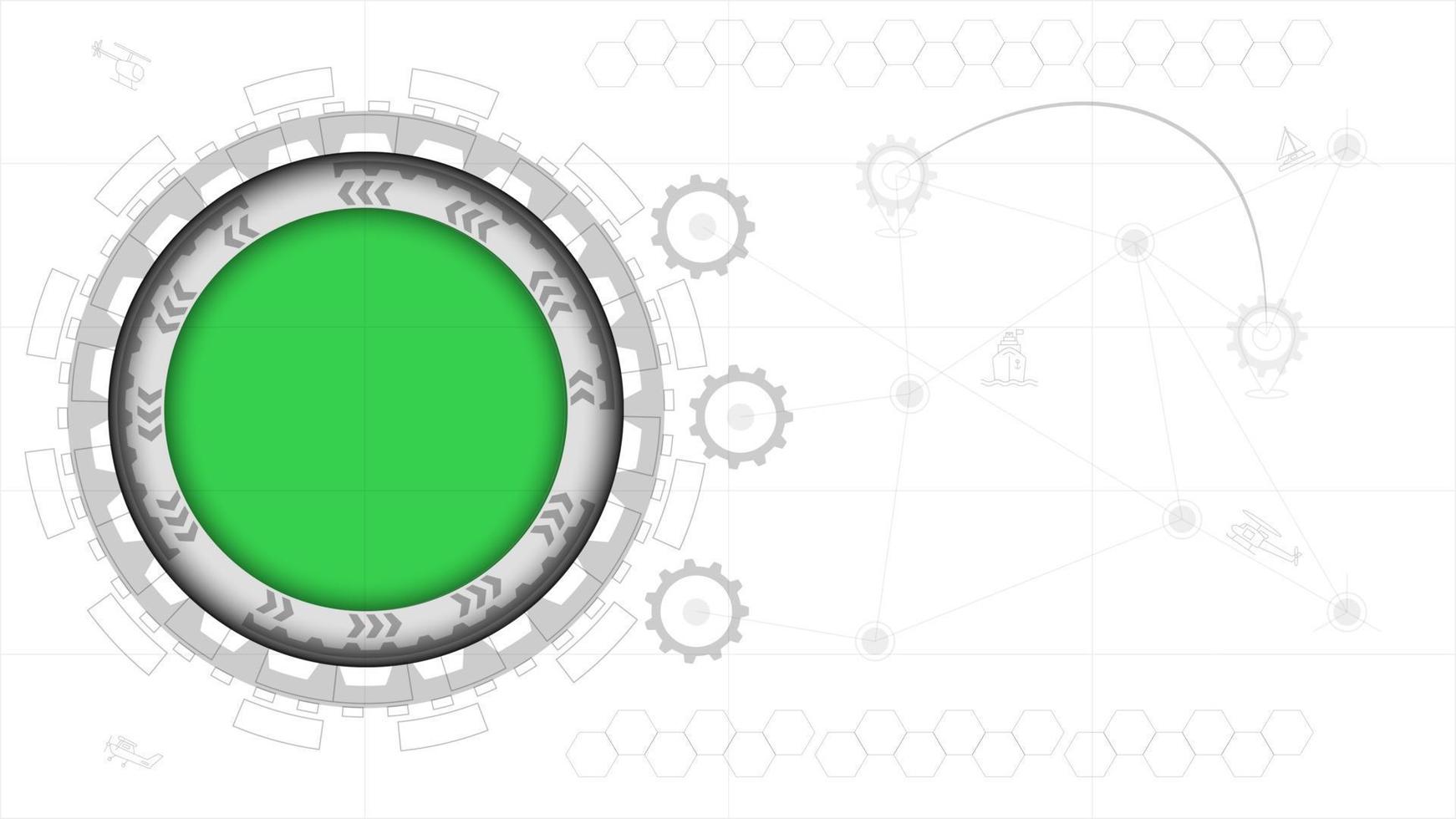 ui interfaz hi-tec tecnología digital abstracta blanca, alta tecnología para el concepto de navegación, ilustración vectorial vector