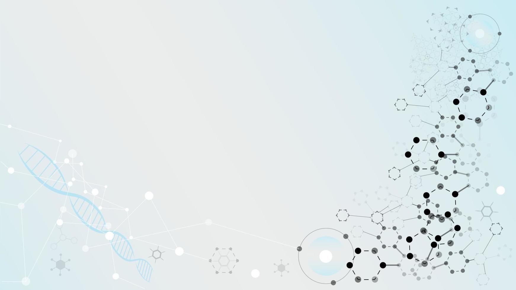 DNA molecules for Hi-tec interface background, abstract communication technology and line and dots ,vector illustration vector
