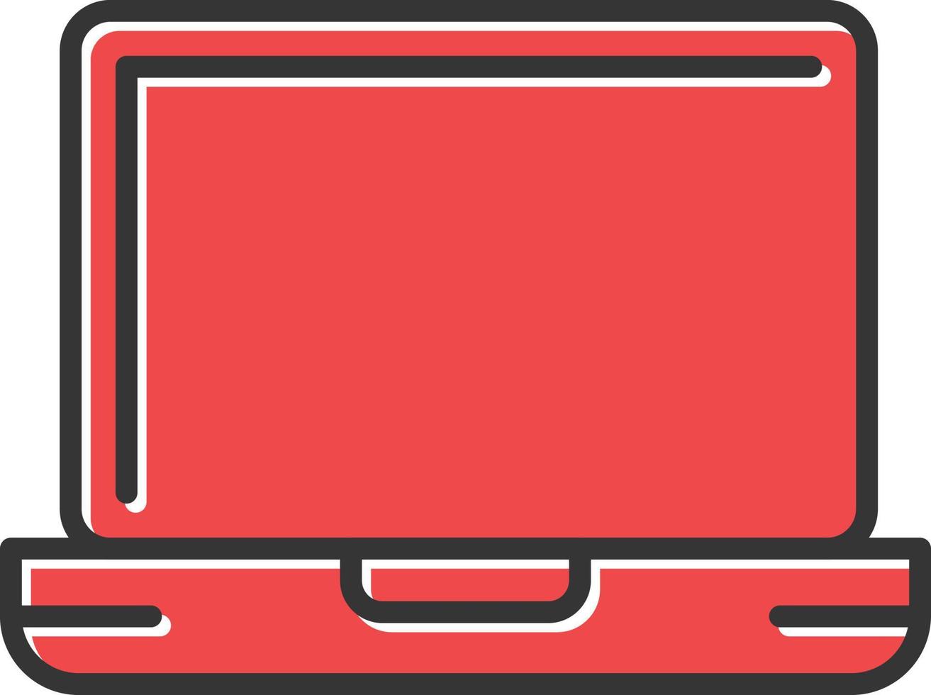 Laptop Filled Retro vector