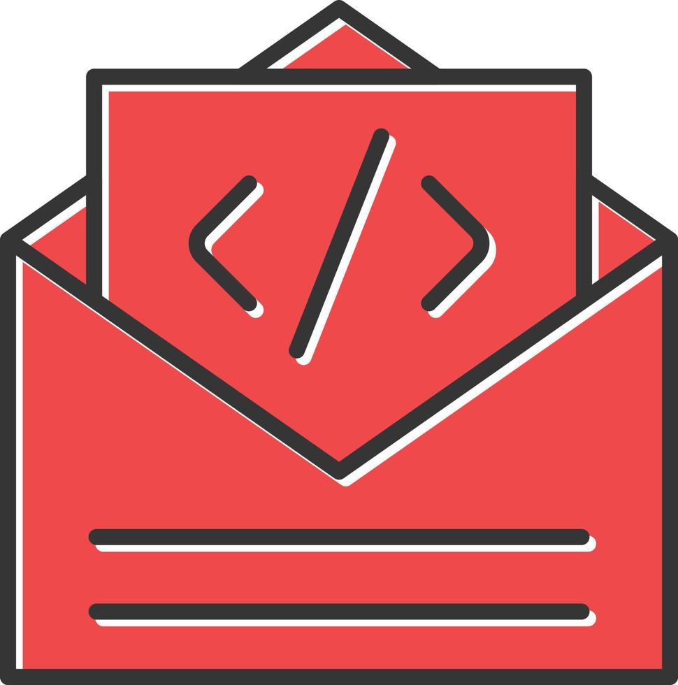 Mail Code Filled Retro vector