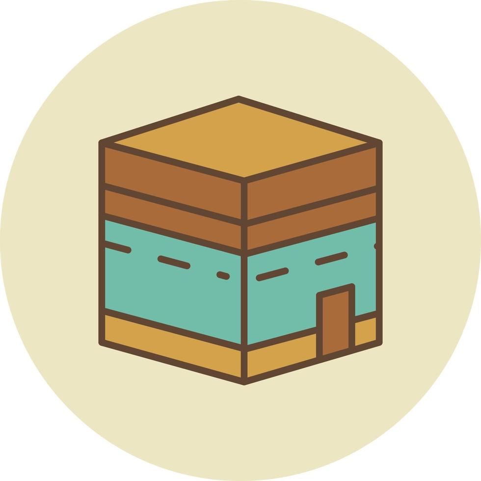 Kaaba Filled Retro vector
