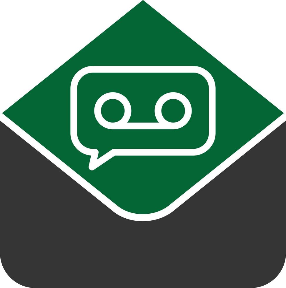 Voice Mail Glyph Two Color vector