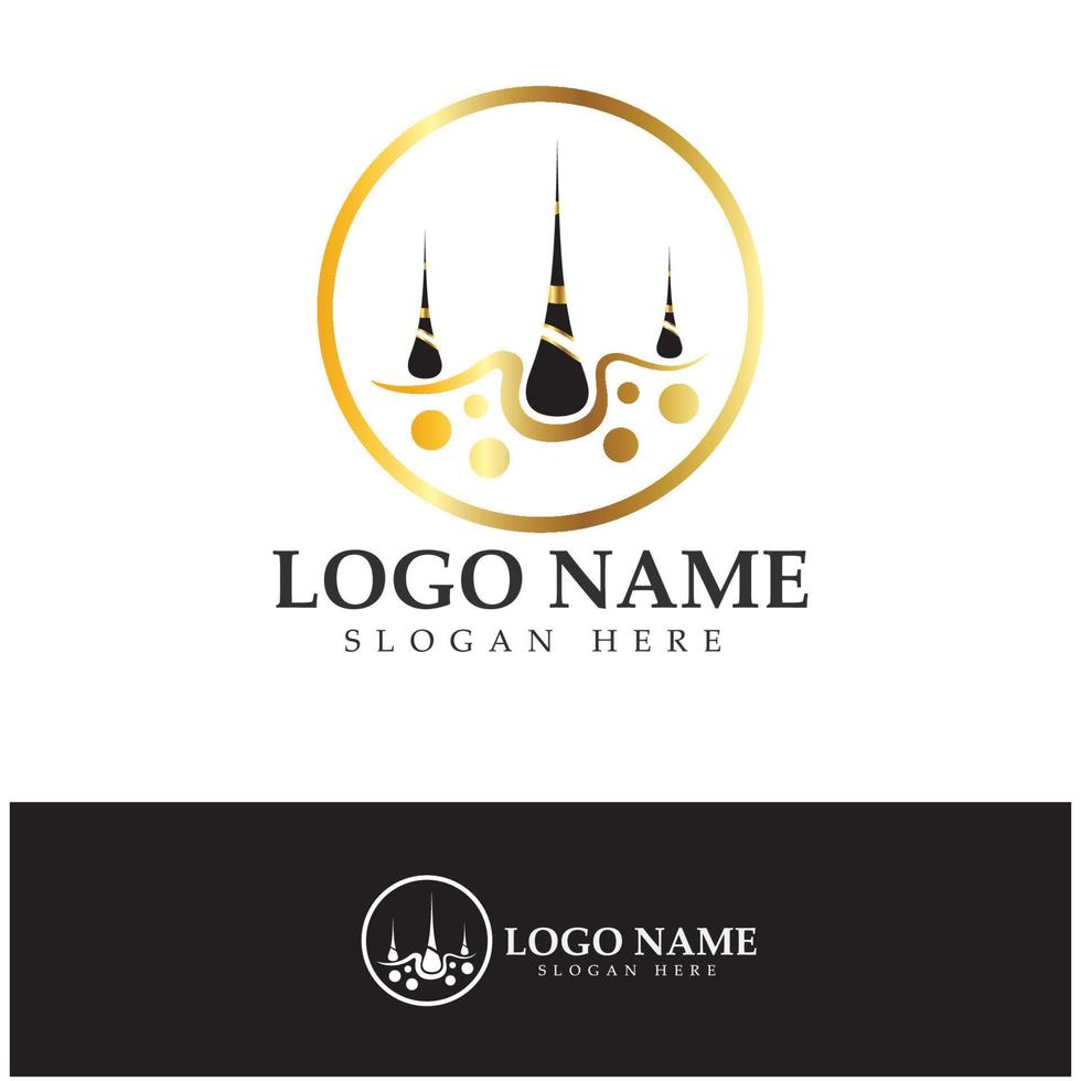 Hair treatment logo removal logo vector image design illustration