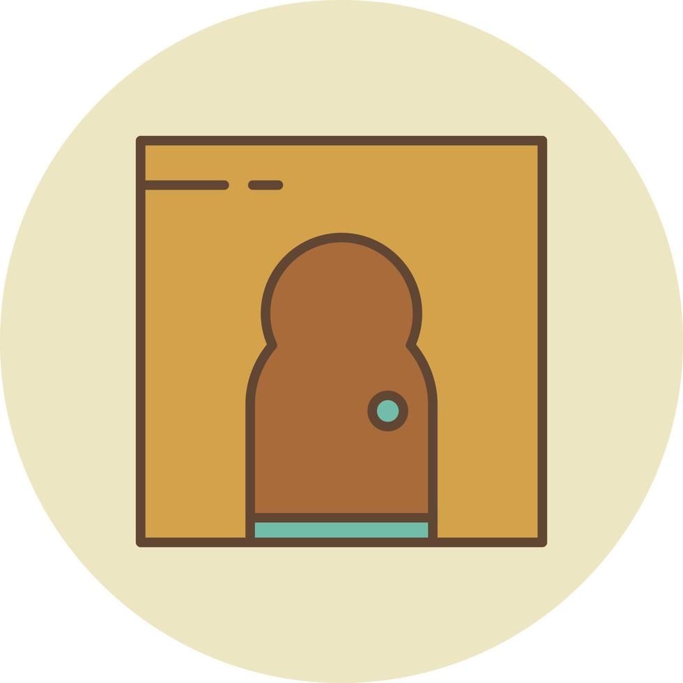 Masjid Door Filled Retro vector