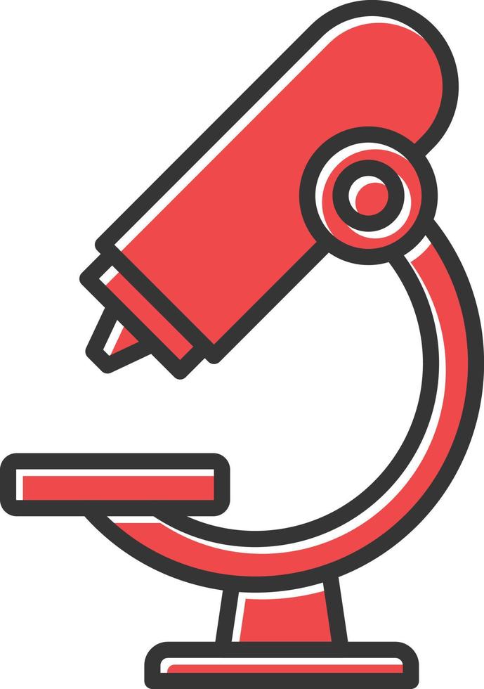 Micro Scope Filled Icon vector