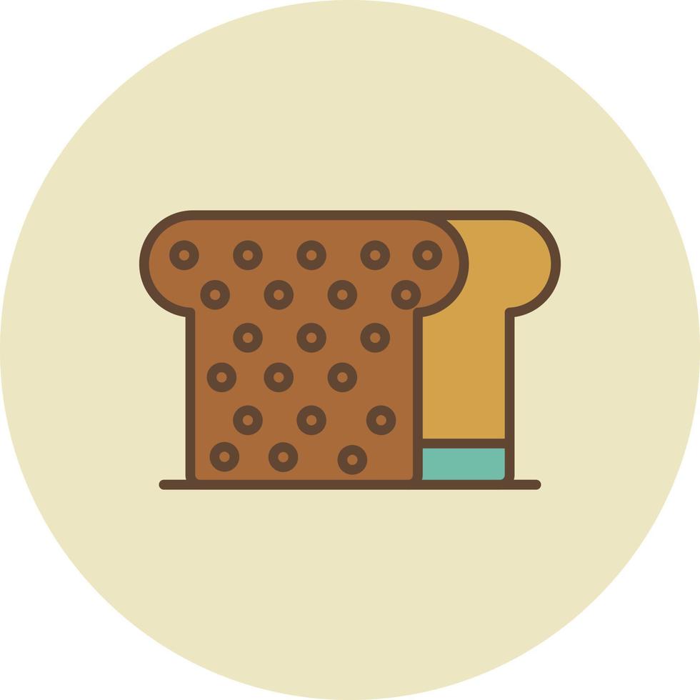 French Toast Filled Retro vector