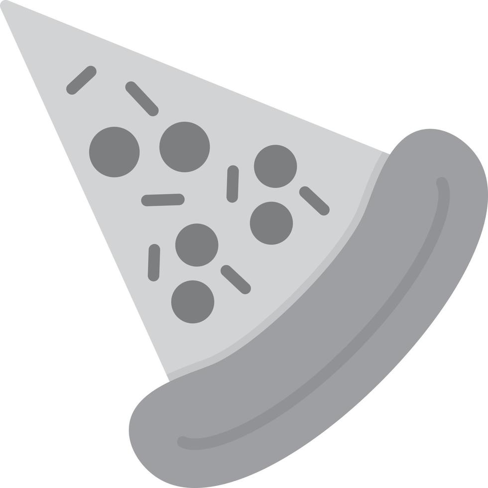 Pizza Flat Greyscale vector