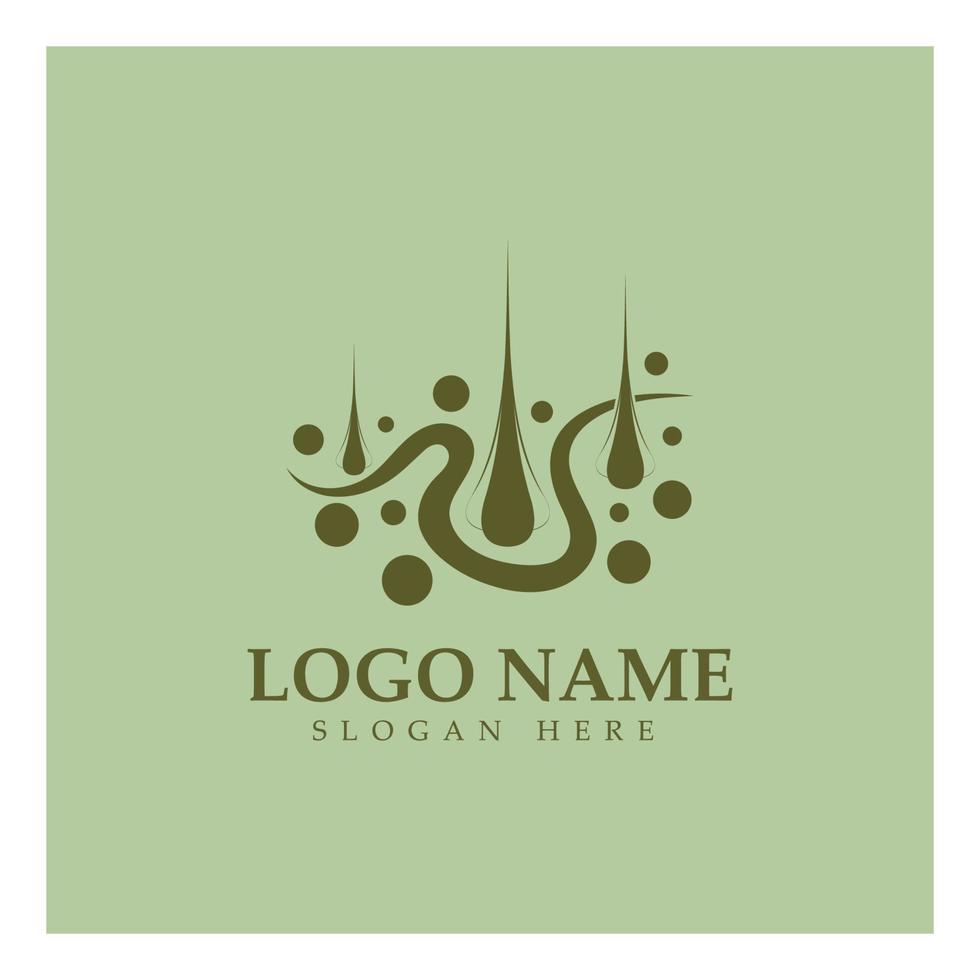 Hair treatment logo removal logo vector image design illustration