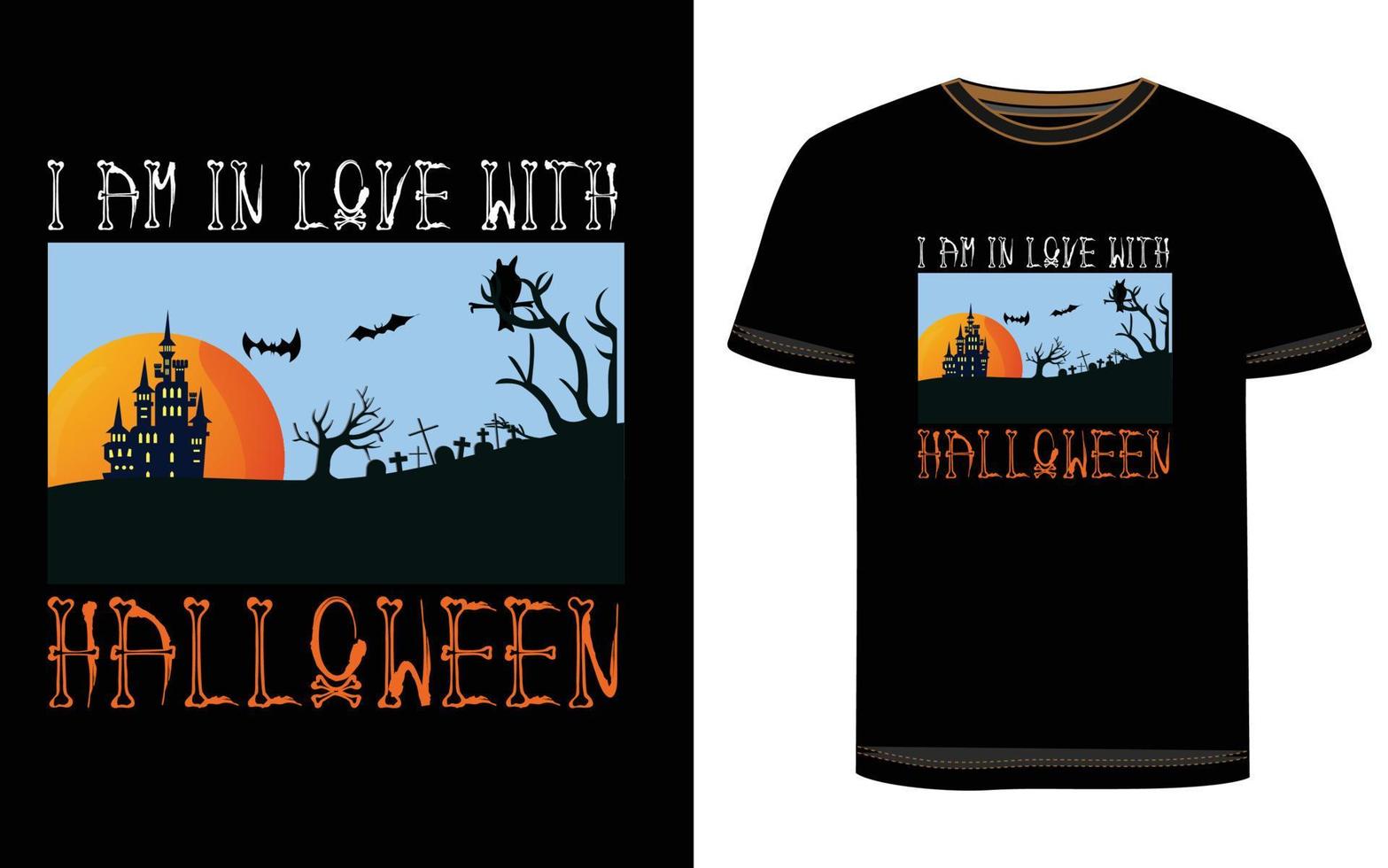 diseño de camiseta de halloween vector