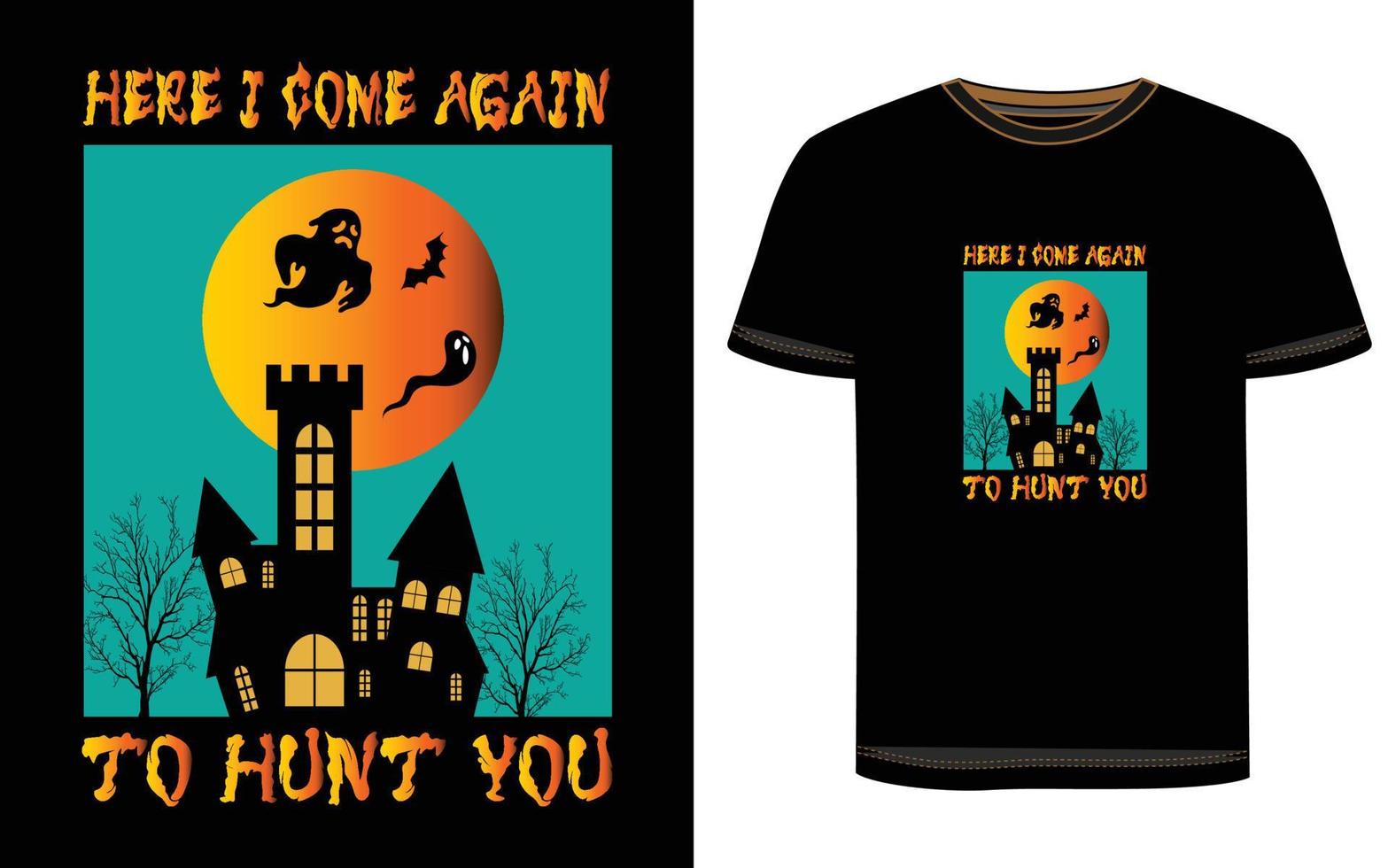 Halloween t shirt design vector