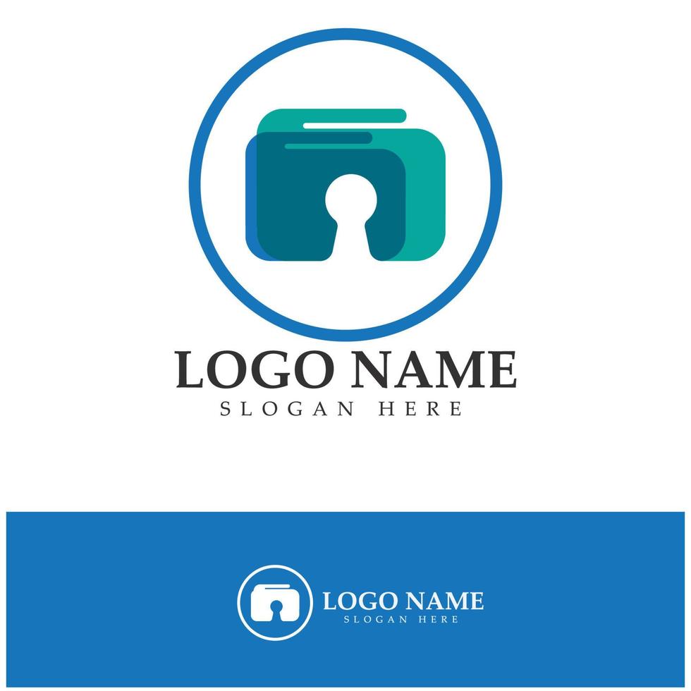 e-wallet logo design icon vector