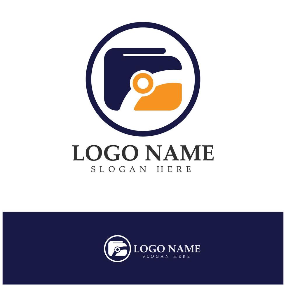 e-wallet logo design icon vector