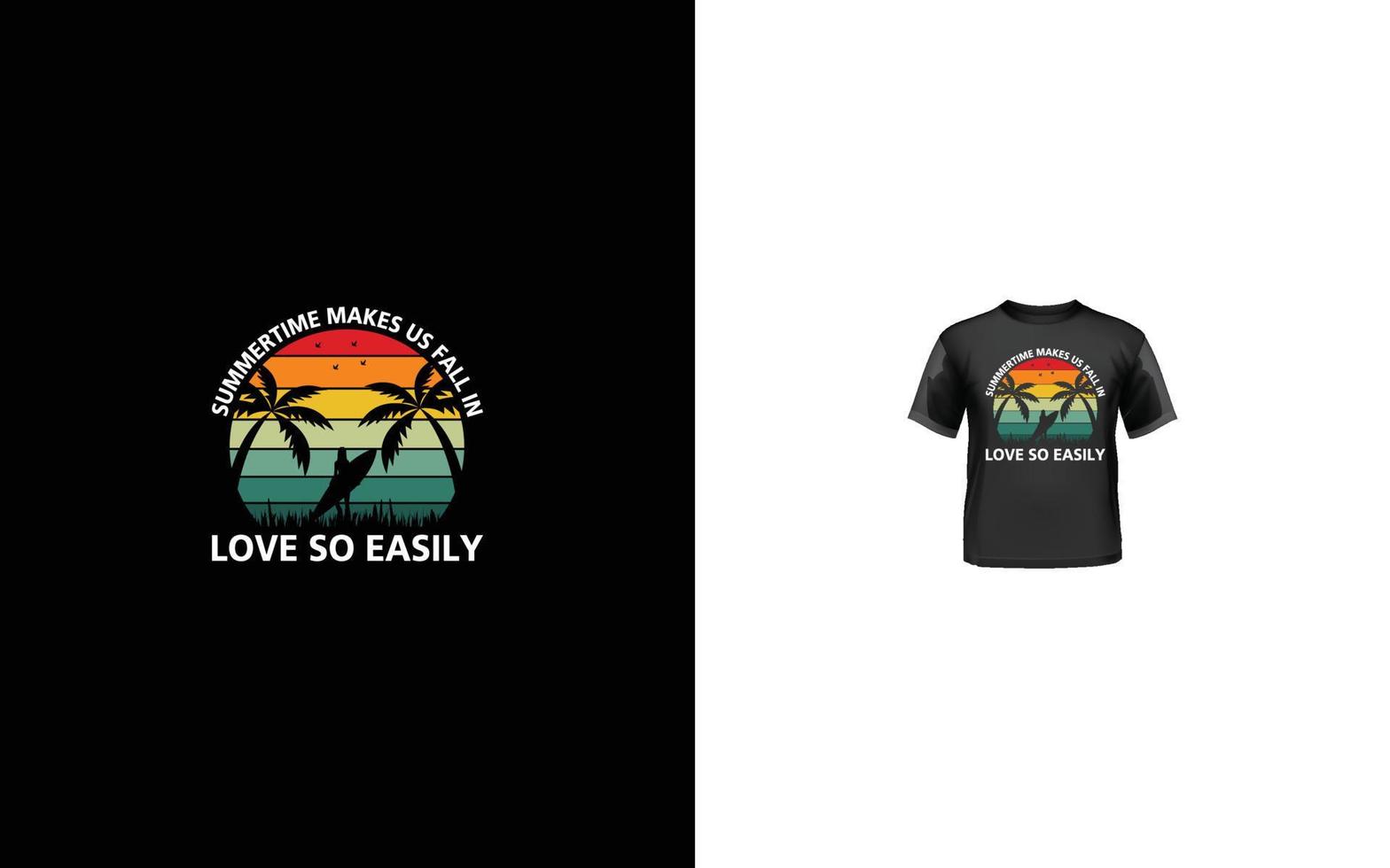 Retro vintage sunset summer t shirt design vector