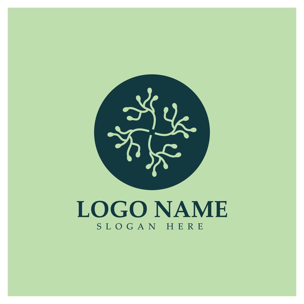 Neuron logo or nerve cell logo design,molecule logo illustration template icon with vector concept